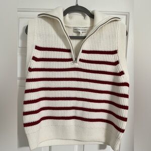 English Factory Sweater Zip Vest - L